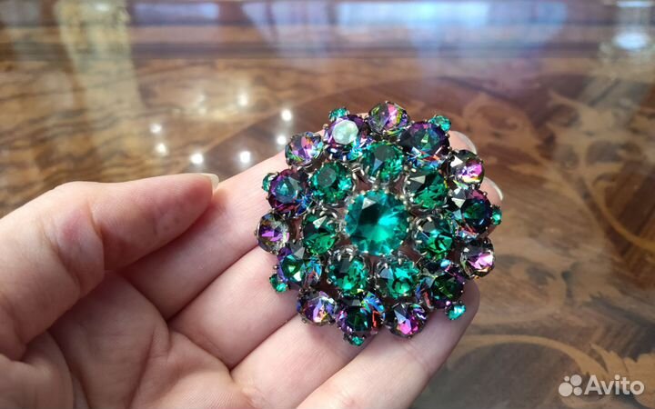 Брошь винтажная чехия