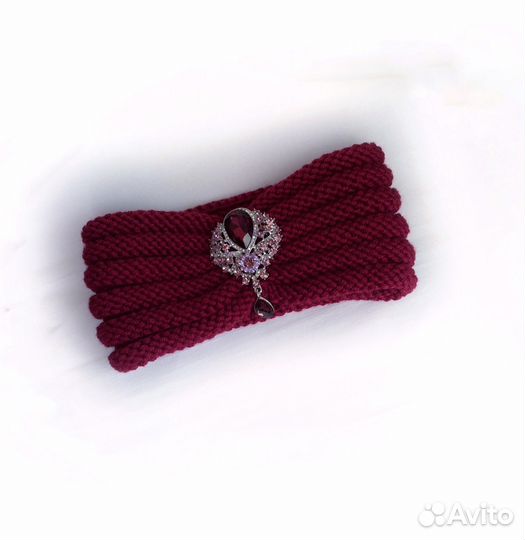 Повязка с брошью «Марсала»