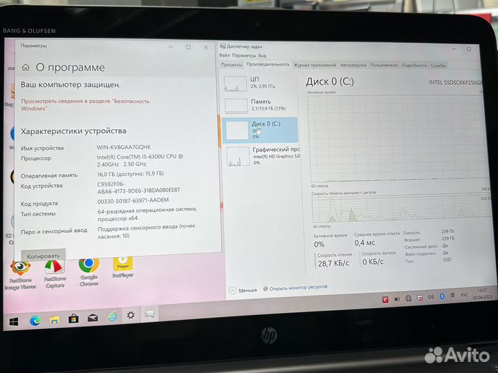 Сенсорный Elitebook 1040 g3 2k с подарком