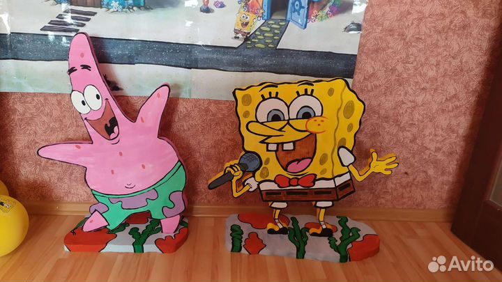Спанч Боб и Патрик фигуры для фотозоны