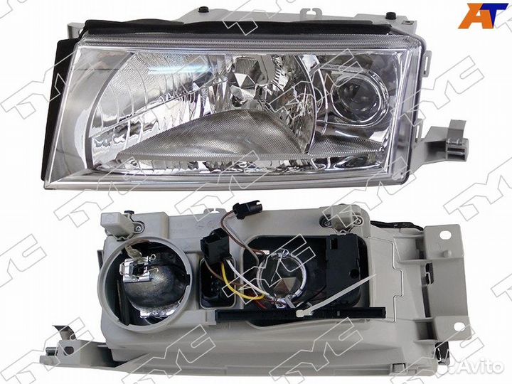 Фара skoda octavia II 00-10 левая с туманкой