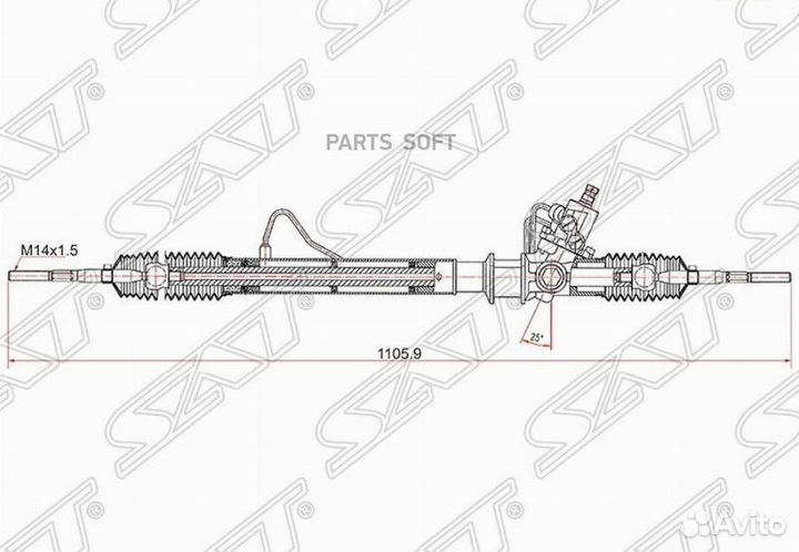 SAT ST-48580-65D51 Рейка рулевая suzuki grand vita