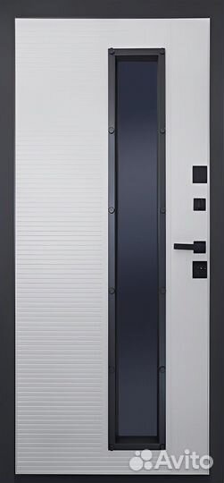 Стальная дверь с окном терморазрыв 
