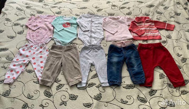 Огромный пакет одежды для девочки 68-74