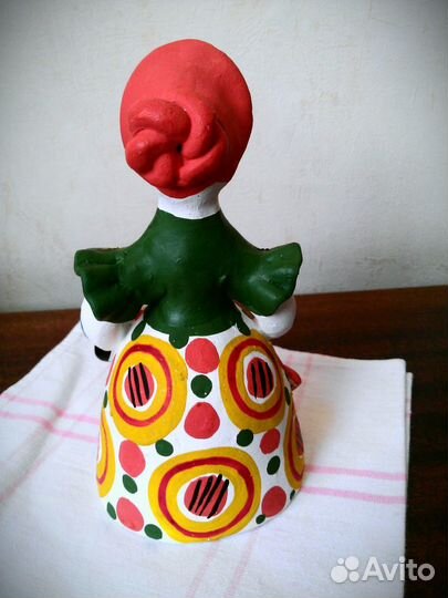 Дымковская фигурка Барыня новая в коробочке 13см