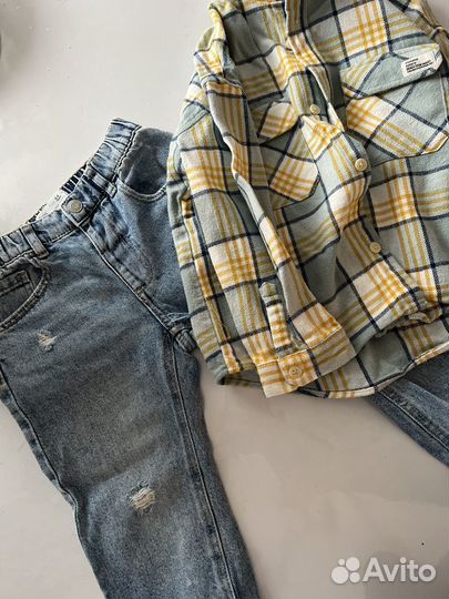 Рубашка и джинсы