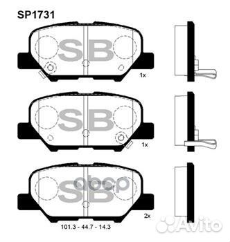 Колодки тормозные задние SP1731 Sangsin brake