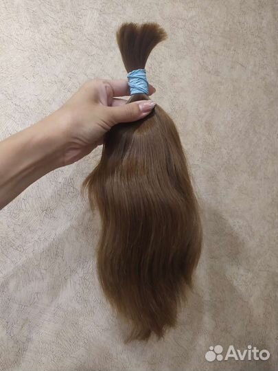 Волосы 34 см натуральные русые срез донорский