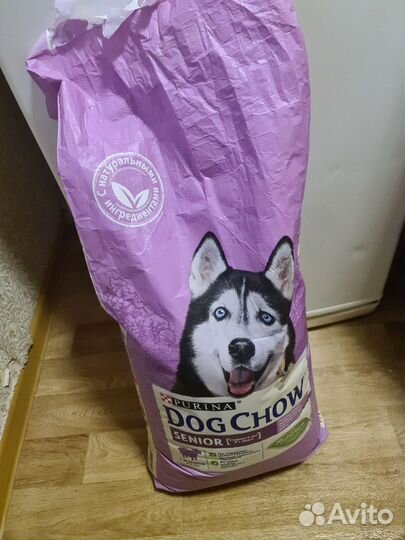 Корм для соба кpurina dog chow senior с ягнёнком