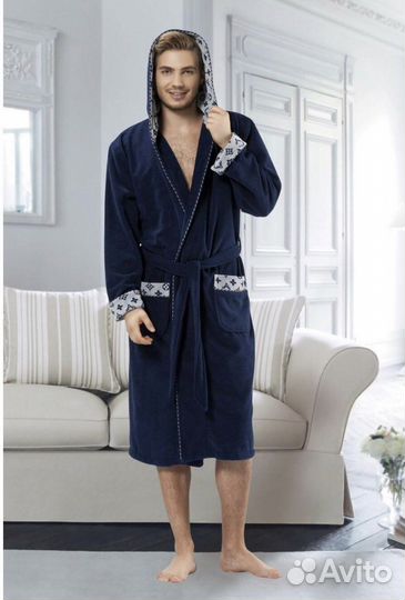Мужской махровый халат. Новый