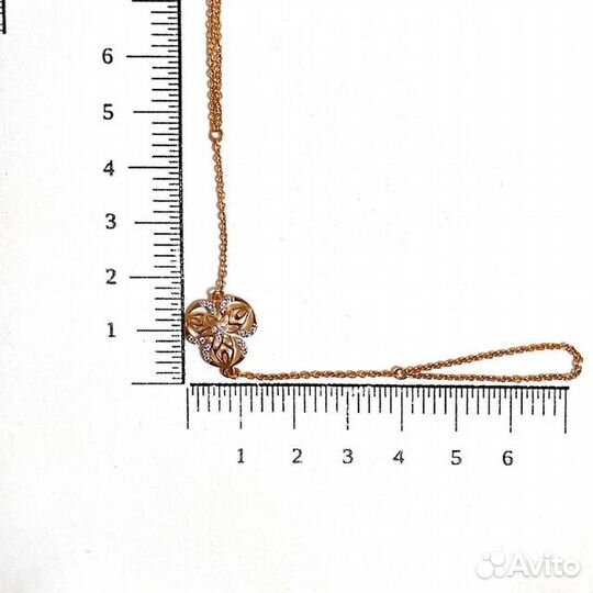 Золотой браслет с фианитом