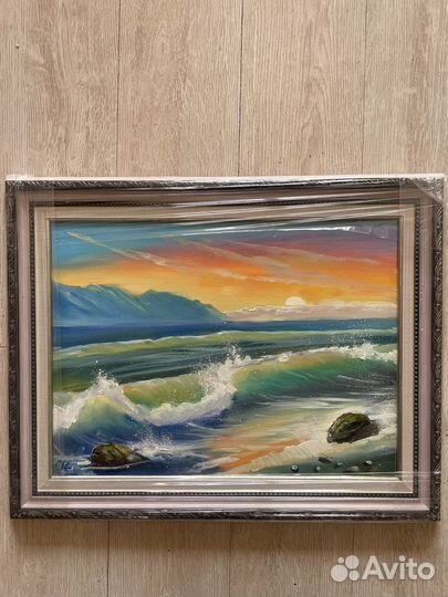 Картина маслом на холсте морской пейзаж