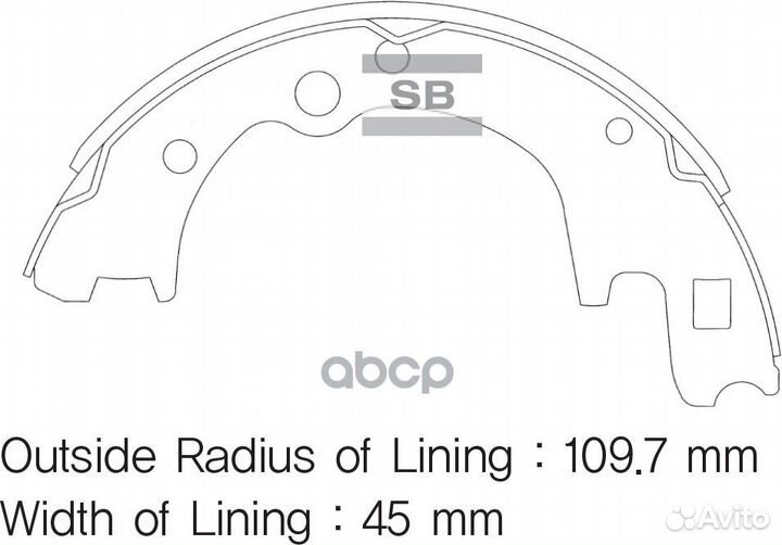 SA072-posns 583054BA00 колодки барабанные з