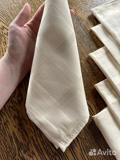 Салфетки сервировочные 6 шт хлопок сатин новые