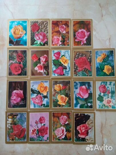 Открытки чсср и ссср. Розы