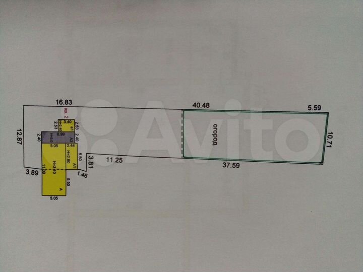 Дом 49,7 м² на участке 6 сот.