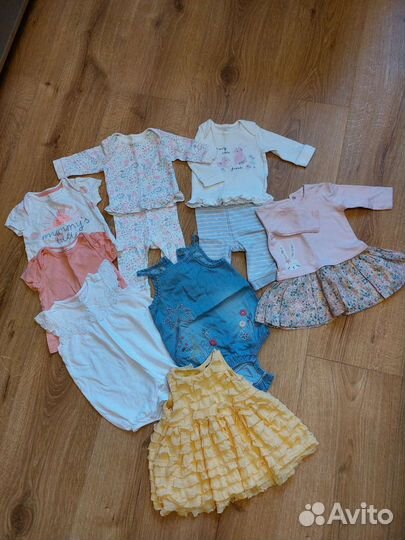 Вещи пакетом на девочку от 3 до 6 мес