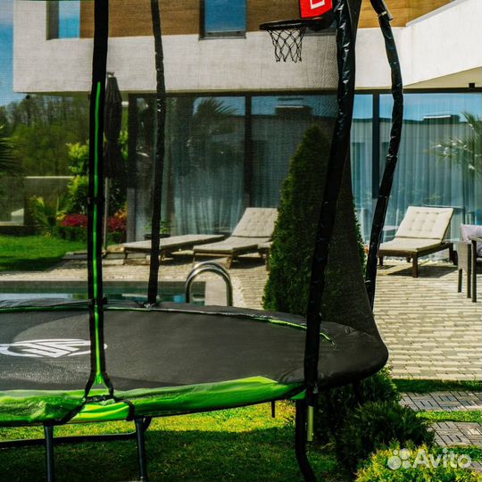 Батут с баскетбольным кольцом