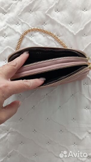Сумка клатч натуральная кожа женская