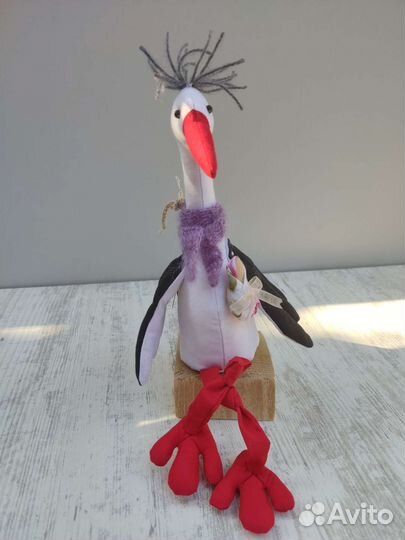 Интерьерная игрушка Аист на беременность