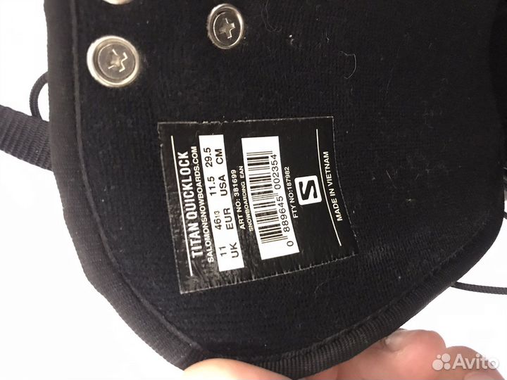 Сноубордические ботинки salomon 46 размер