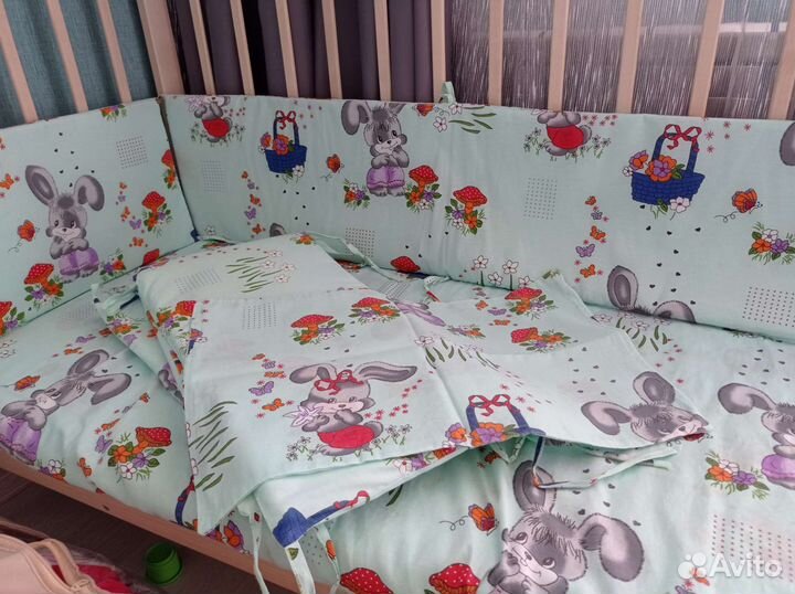 Детское постельное бельё + Бортики в кроватку