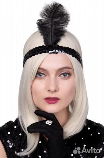 Повязка с пером в стиле Гэтсби Чикаго Ретро