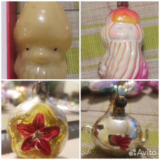 Елочные игрушки стекло СССР