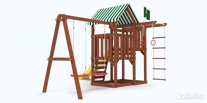 Детский комплекс игровая башня с балконом