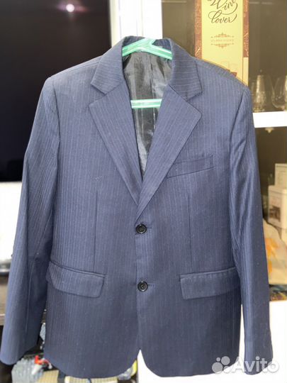 Пиджак брендовый темно-синий школьная форма 140 р
