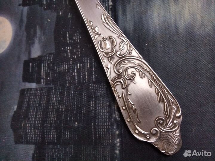 Ложка серебряная большая салатная 875пр