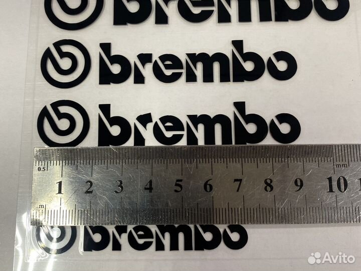 Наклейки на суппорта Brembo черные