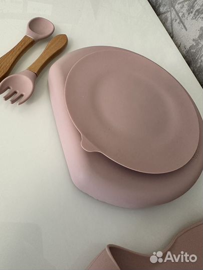 Набор детской силиконовой посуды (новый)