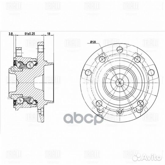 Ступица с подшипником BMW 5(Е60) /6(Е63) 01- перед