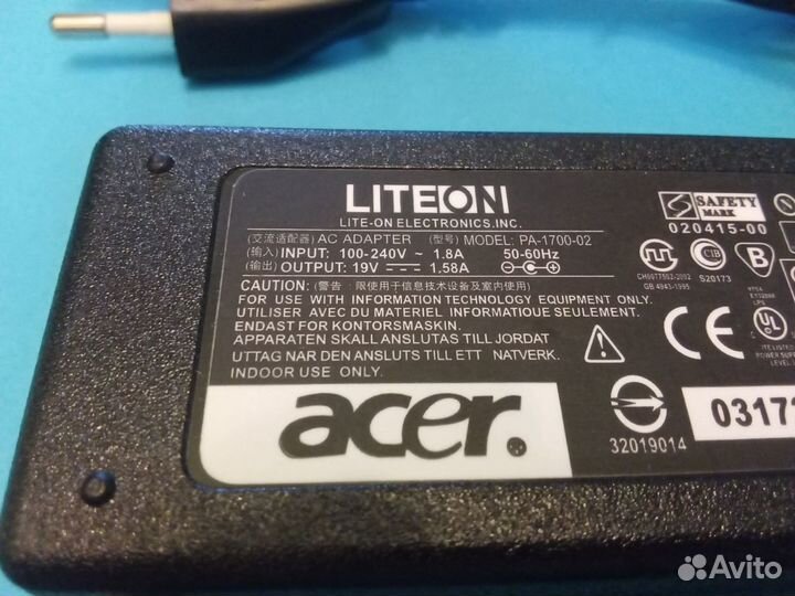 Блок питания 19V 1.58A для монитора Acer G226hql