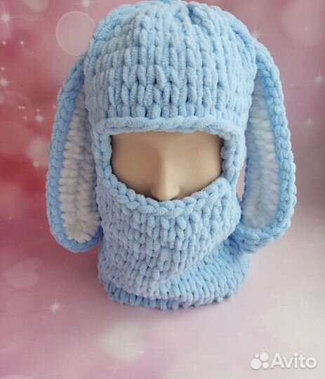 Балаклава шапка с ушками