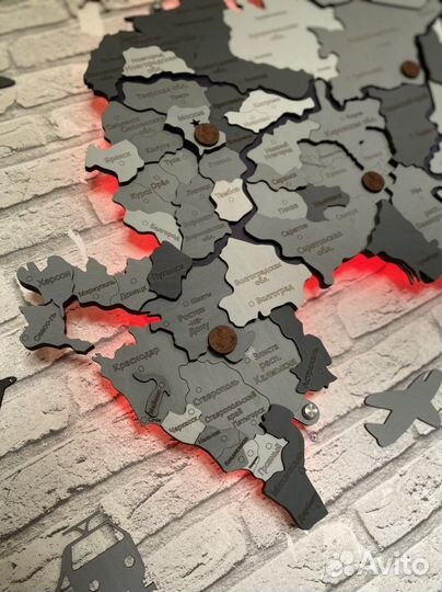 Деревянная карта России