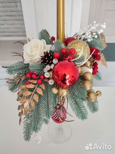 Новогодний декор, подсвечник, подарок
