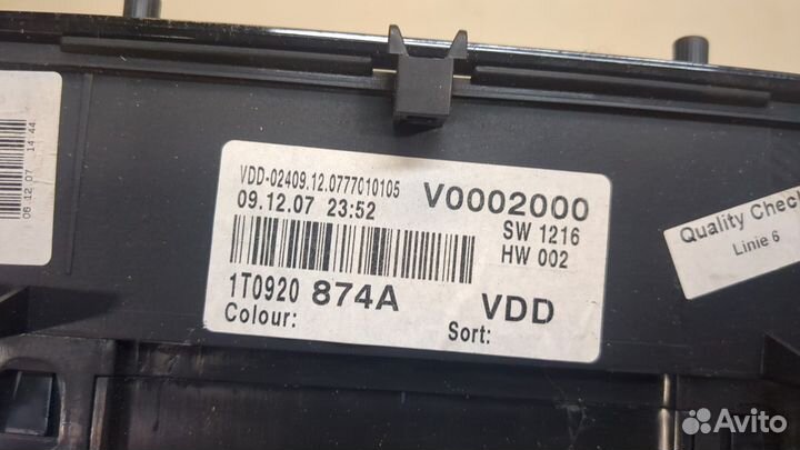 Щиток приборов Volkswagen Touran, 2008