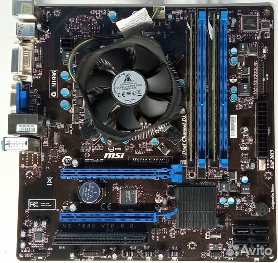 Материнская плата 1155 H61 с процессор i5 3570