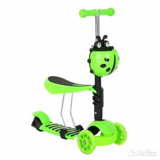 Самокат детский трехколесный с сиденьем