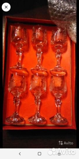 Фужеры.стопки.рюмки.Хрусталь.Югославия