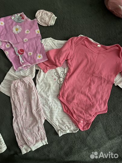 Детские вещи пакетом для девочек от 0 мес