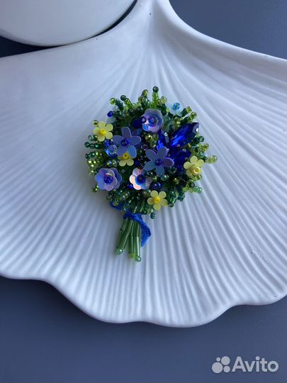 Брошь цветы ручная работа