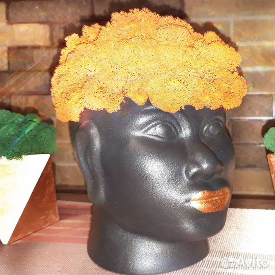 Кашпо декоративное, мох