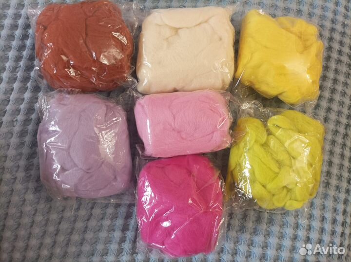 Шерсть для валяния + волосы