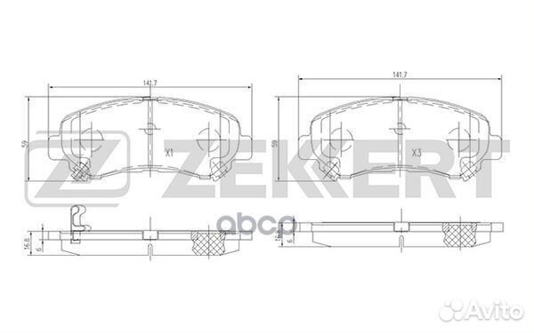 Колодки торм. диск. передн. Nissan Qashqai (J10