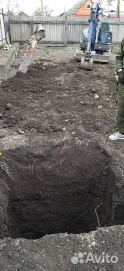 Копаю траншеи колодцы мини эксковатором