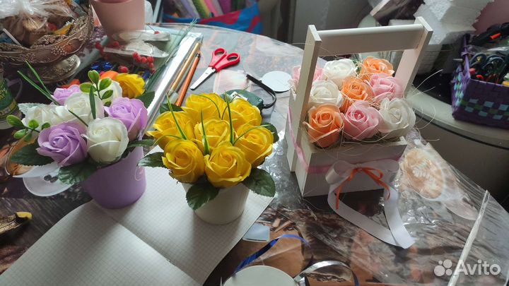 Корзина мыльных цветов