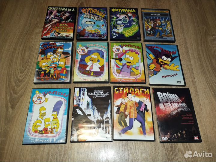 CD, DVD диски с фильмами и сериалами